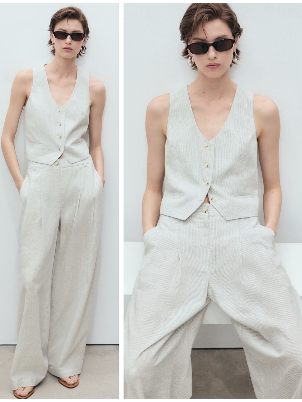 MANGO Linen Blend Outfit